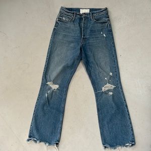 Mother denim high waisted tripper ankle jeans